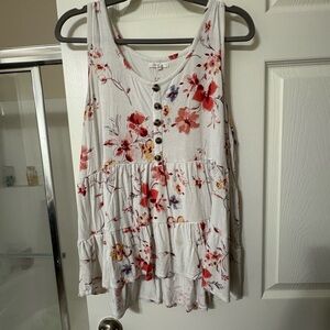 Maurices Floral Sleeveless Tank Top